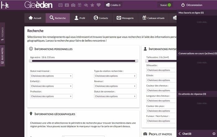 Présentation page de recherche avancée