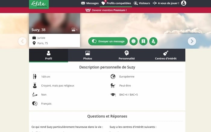 Elite rencontre description profil