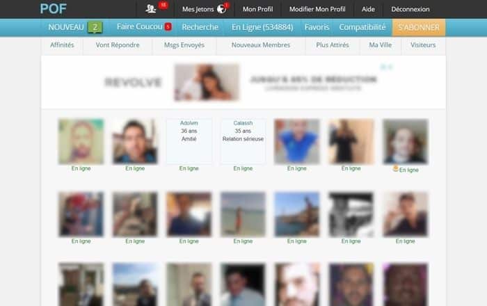 page accueil du site de rencontre