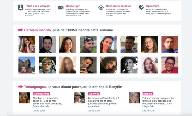 Page d'accueil du site