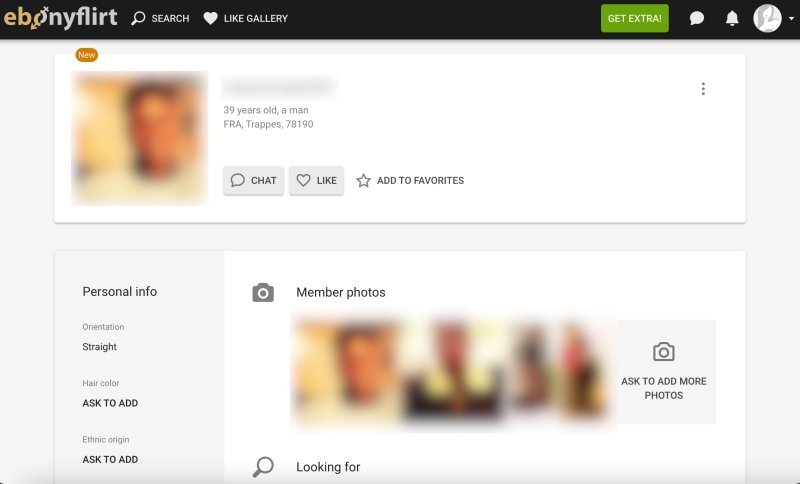 Option galery like sur EbonyFlirt