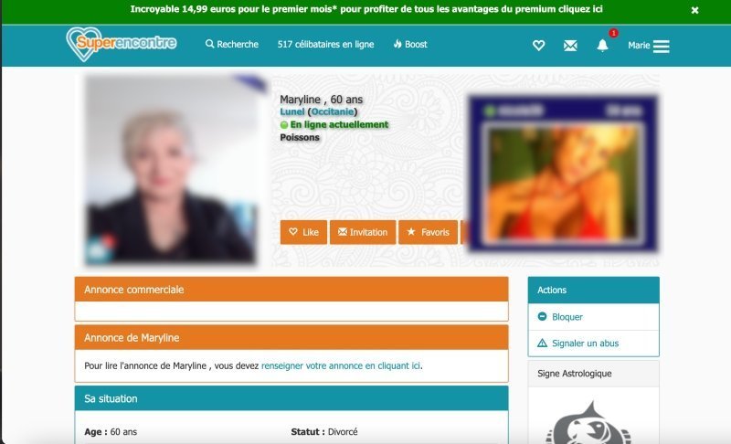 page pour une annonce personnelle