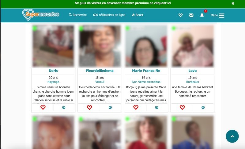 Exemple de femmes sérieuses sur la plateforme