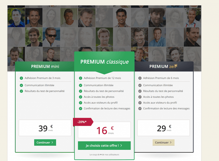 Les tarifs d'Elite Rencontre